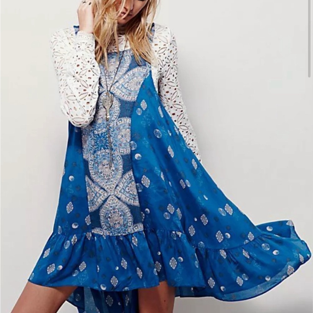 Free people into you, mini Boho slip dress
